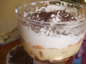 The trifle is coming together